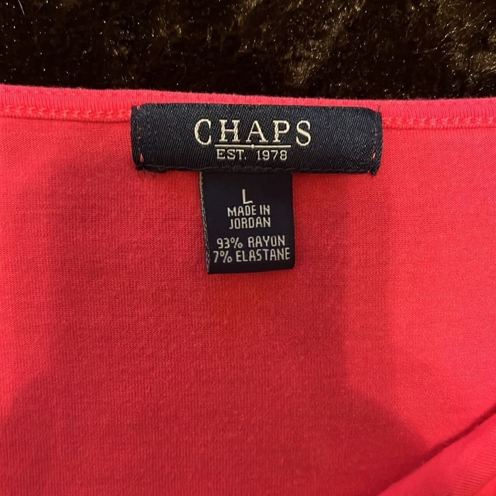 Chaps Women’s Top SZ LG - Picture 3 of 7